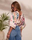 Sun Aura Abstract Floral Bodysuit