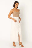 Rana Denim Midi Skirt White