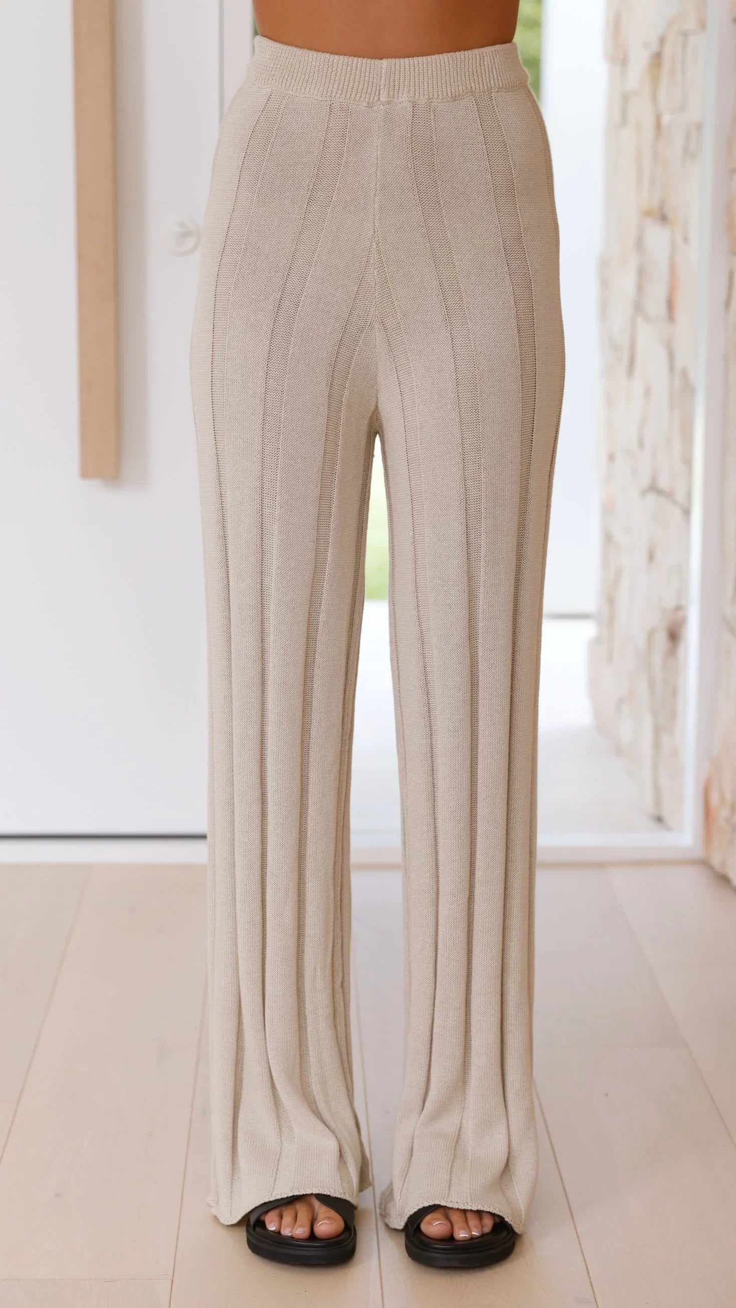 Bayu Knit Pants Cream
