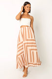 Elke Pleat Midi Skirt Tan