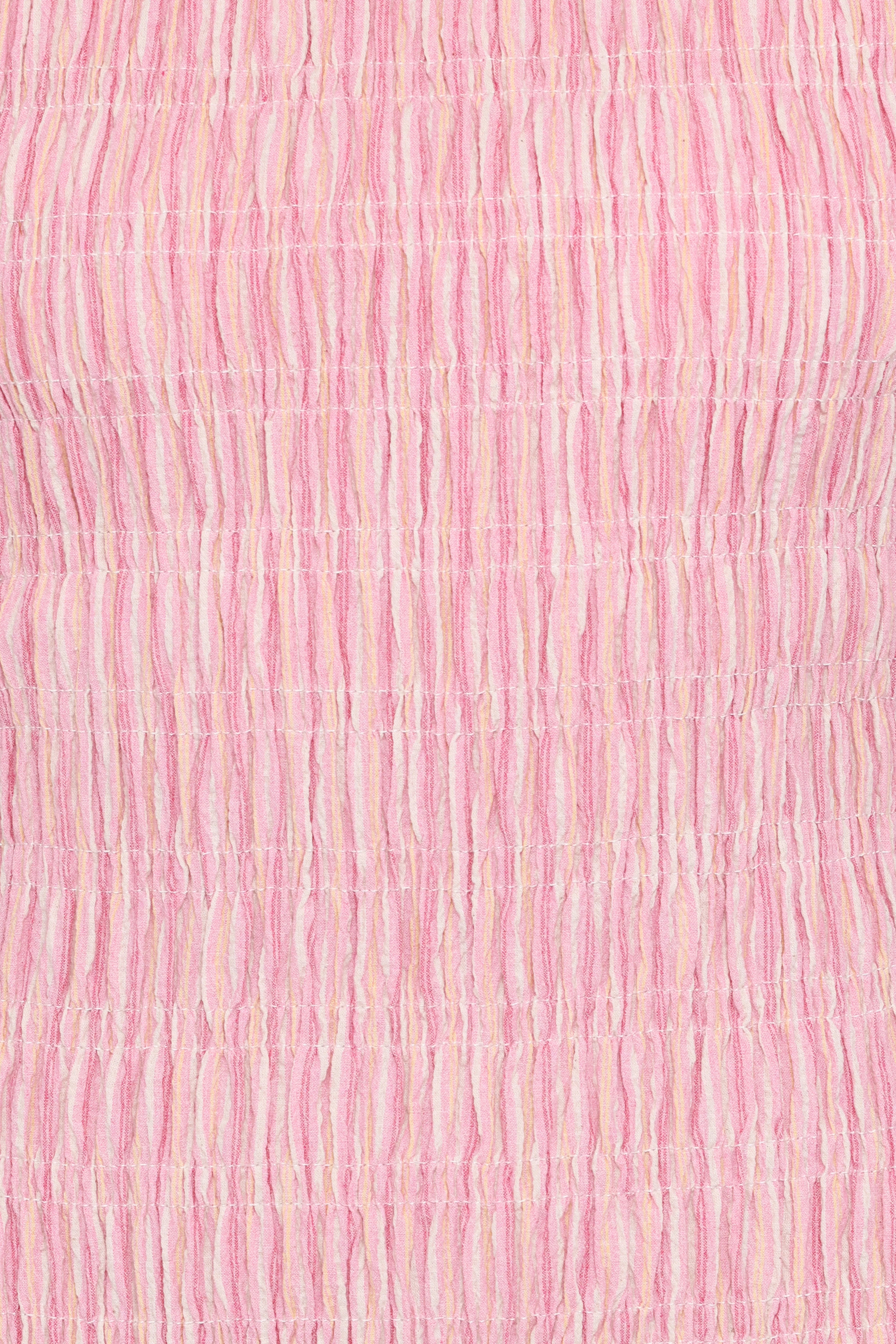 Kaelyn Gather Mini Dress Pink Stripe