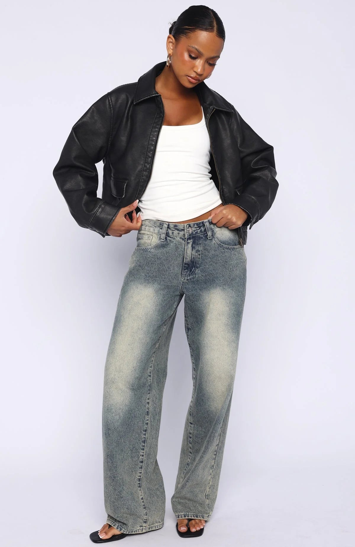 I Know Love PU Jacket Black