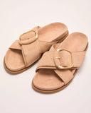Nesa Cross Over Faux Suede Sandals