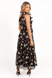 Layley One Shoulder Maxi Dress Black Floral
