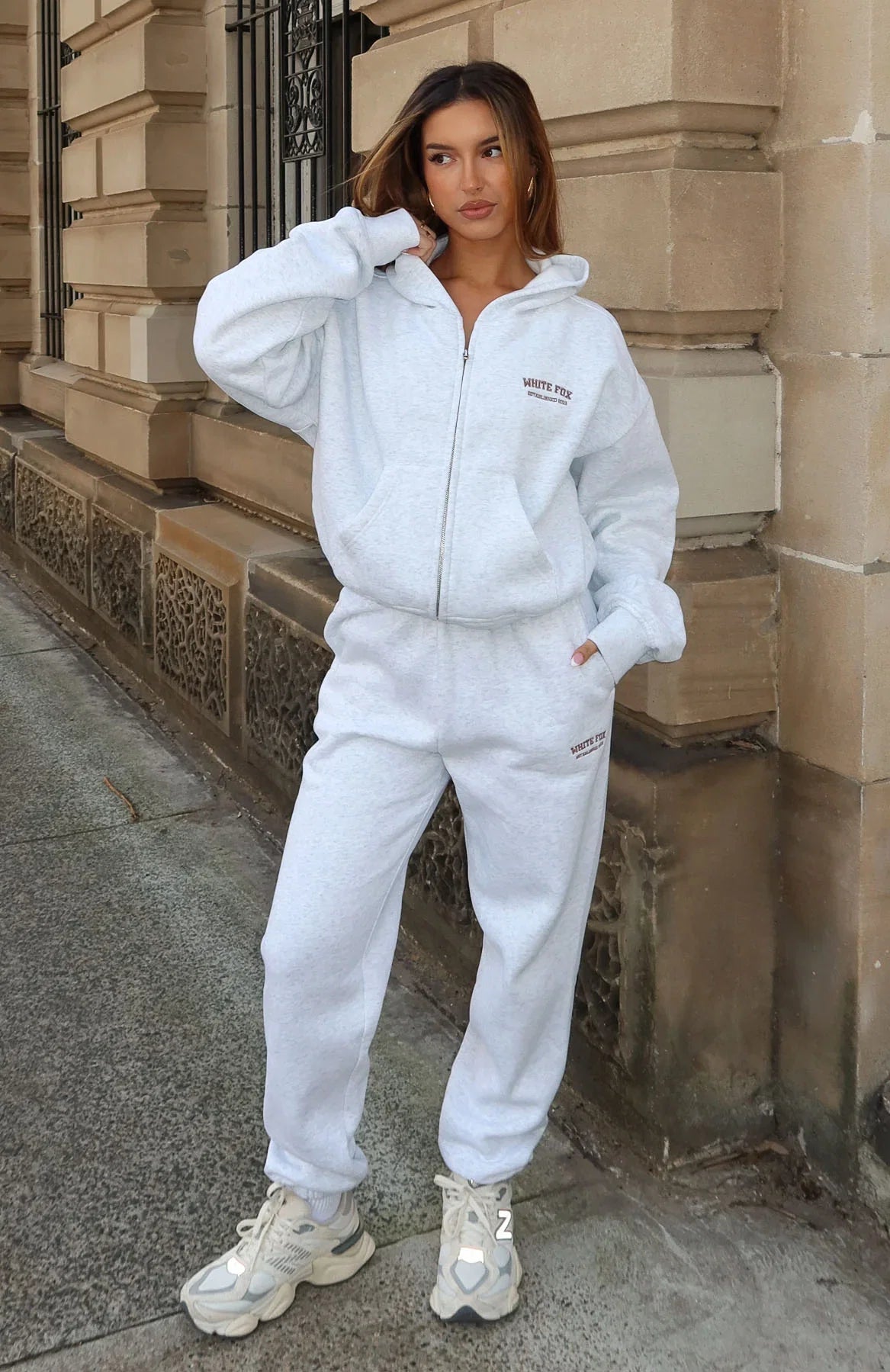 Cant Miss It Sweatpants Grey Marle Rose Gold