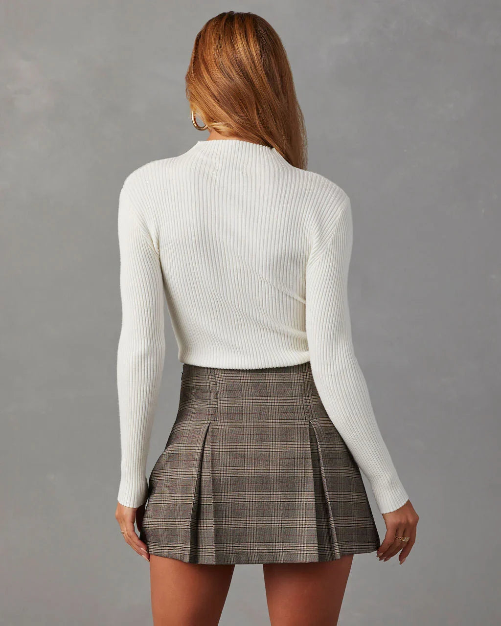 Tobey Ribbed Mock Neck Sweater