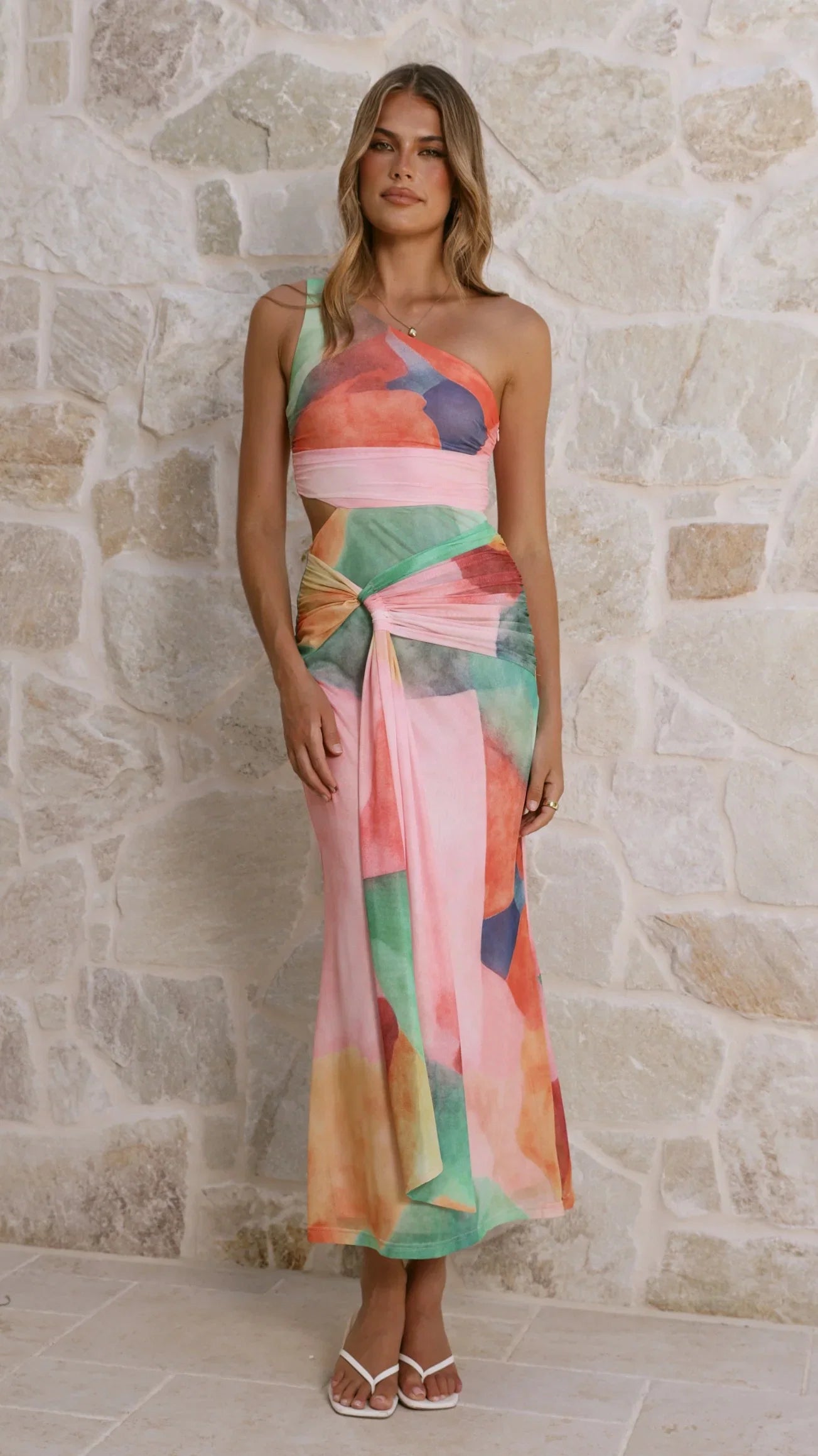 Kourt Maxi Dress Multi Abstract