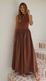 Alita Maxi Dress Chocolate