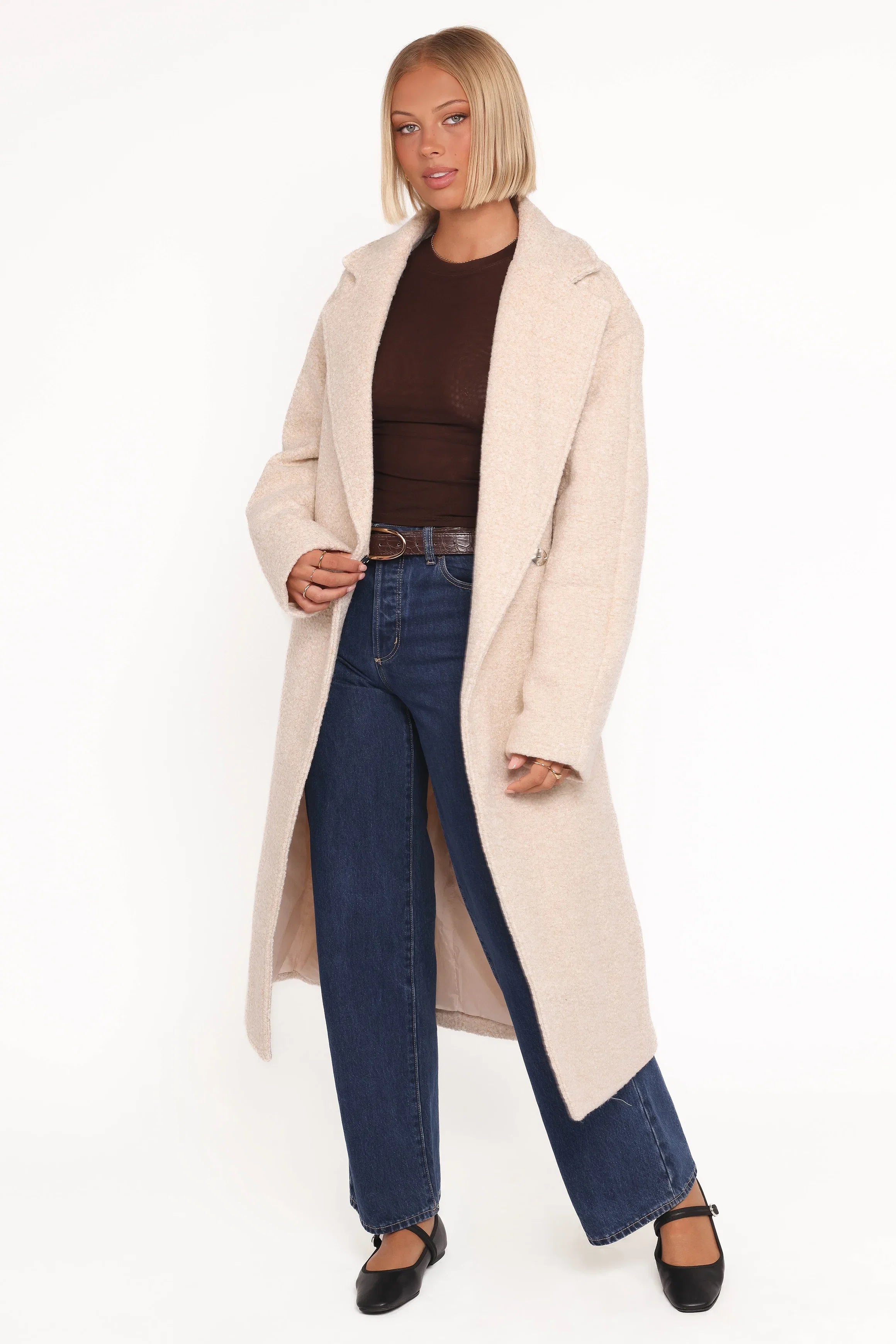 Goodie Shearling Coat Cream