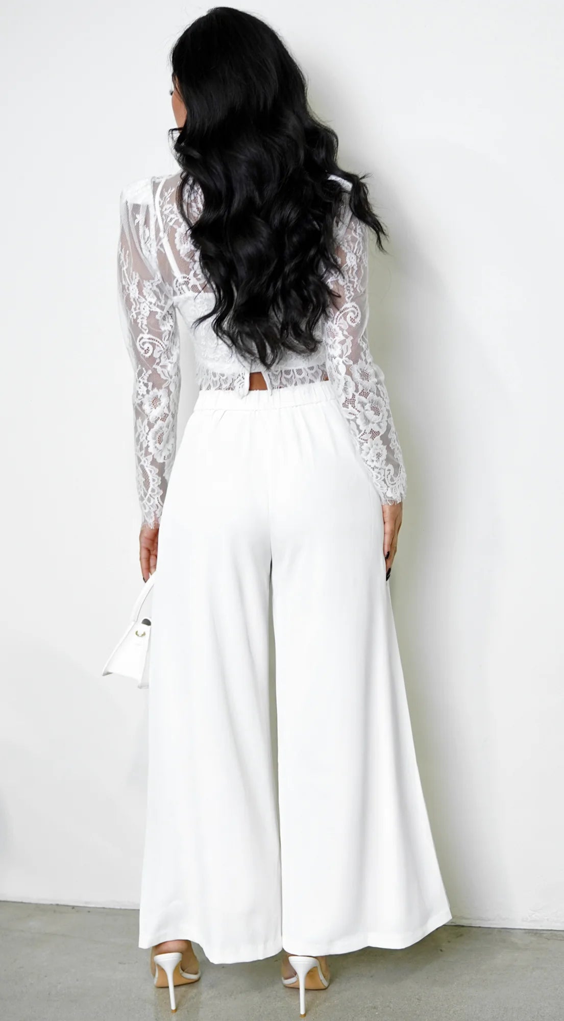 Leona Elasticized Wide Leg Pants Ivory