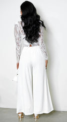 Leona Elasticized Wide Leg Pants Ivory