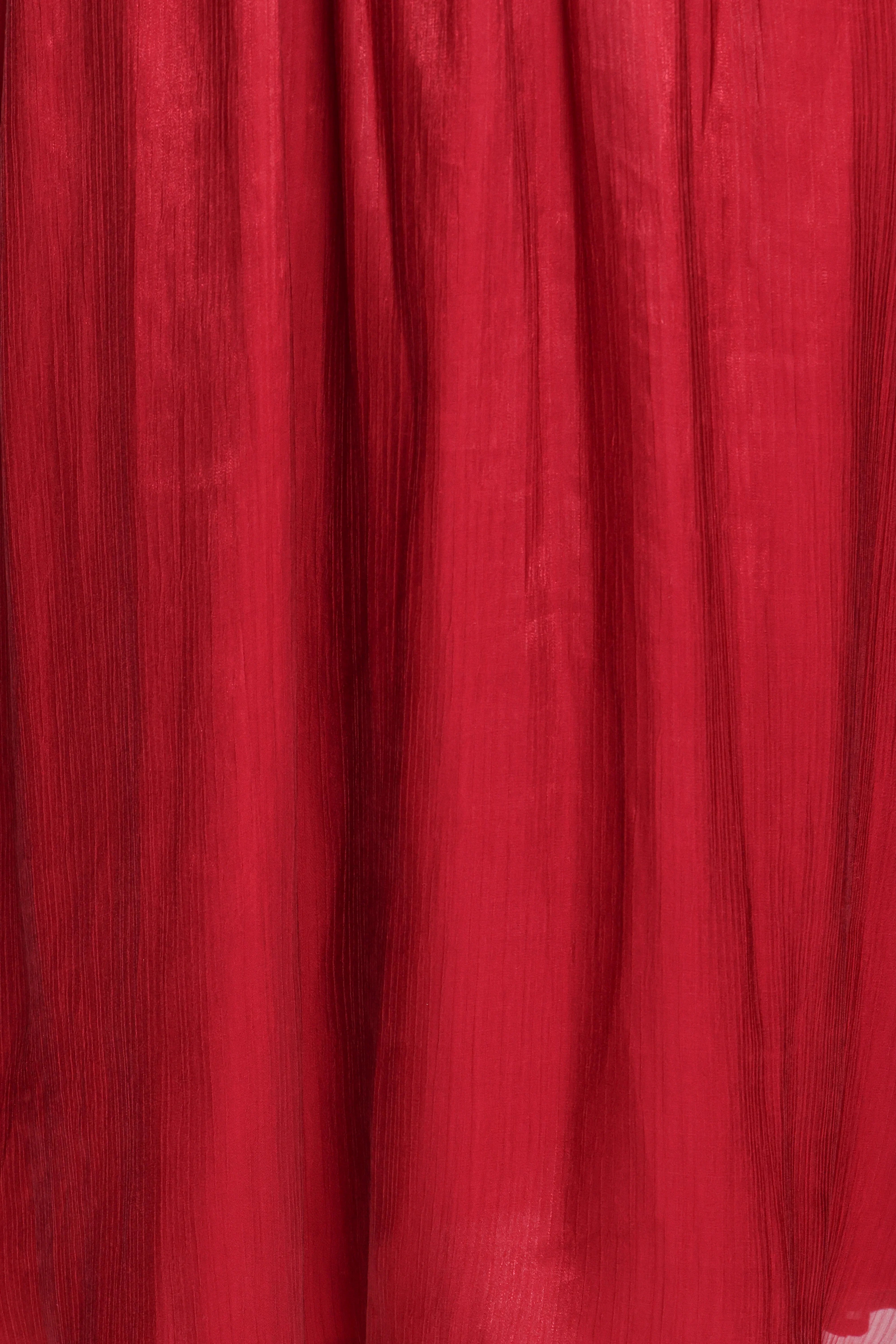 Mila Strapless Midi Dress Red