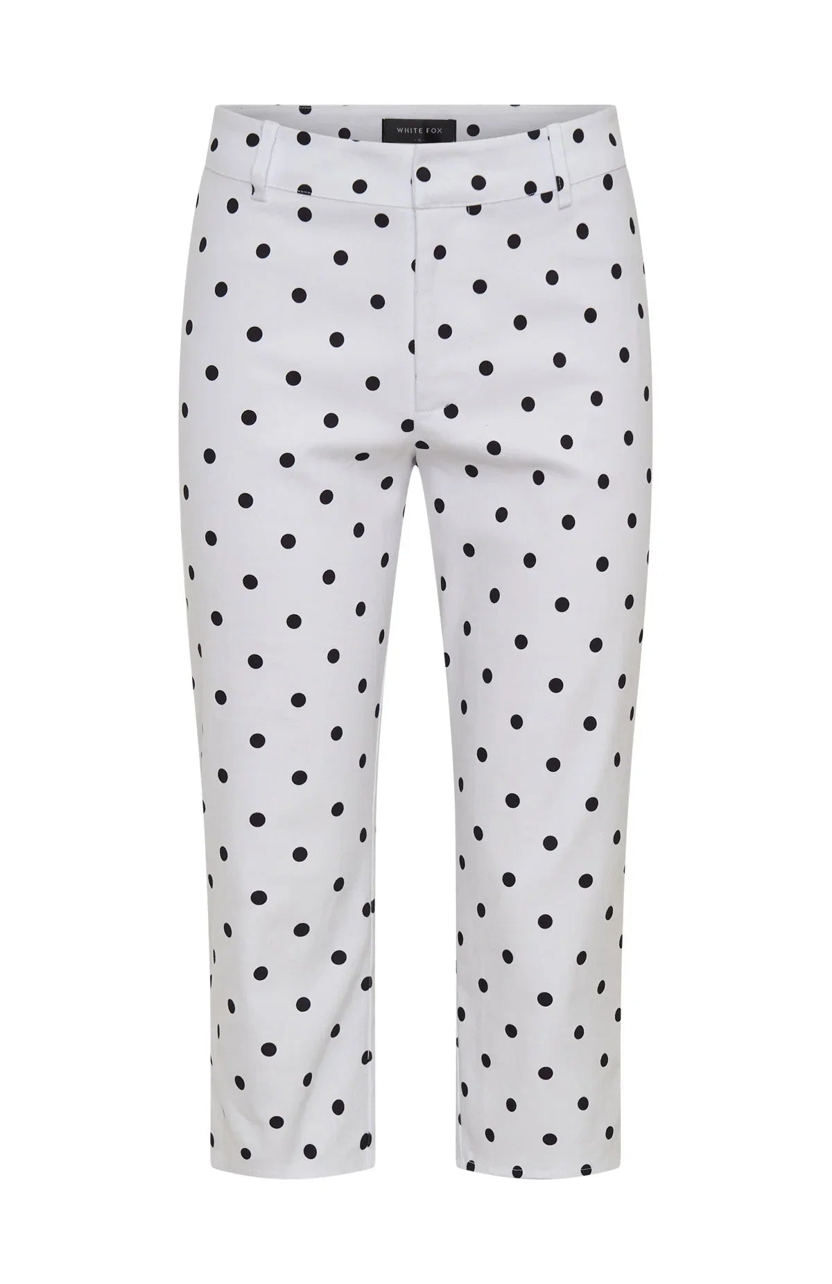Day For It Capri Pants White Black Polka Dot