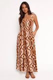 Ginelle Jumpsuit Tan Print