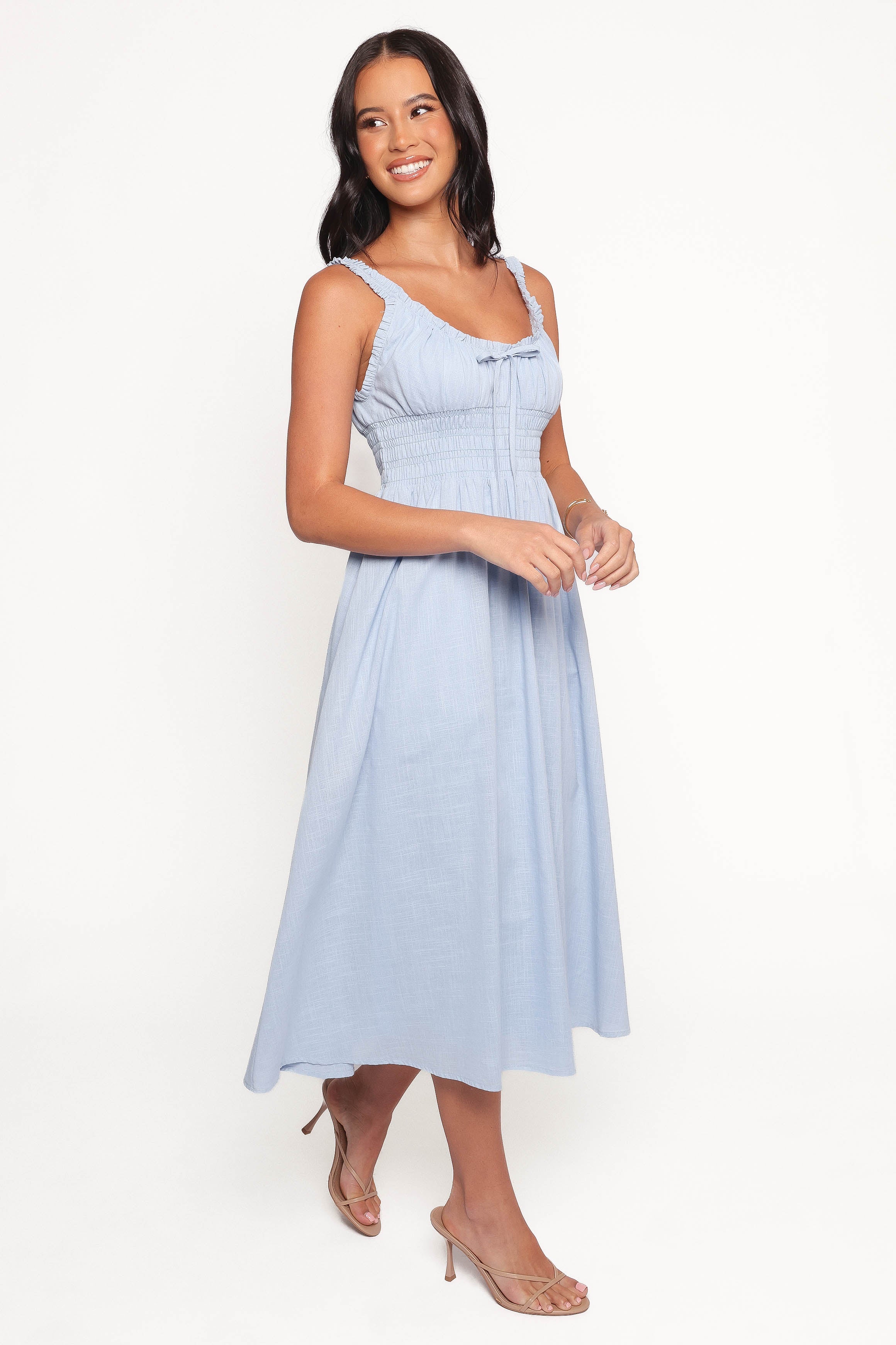 Auguste Midi Dress Pale Blue