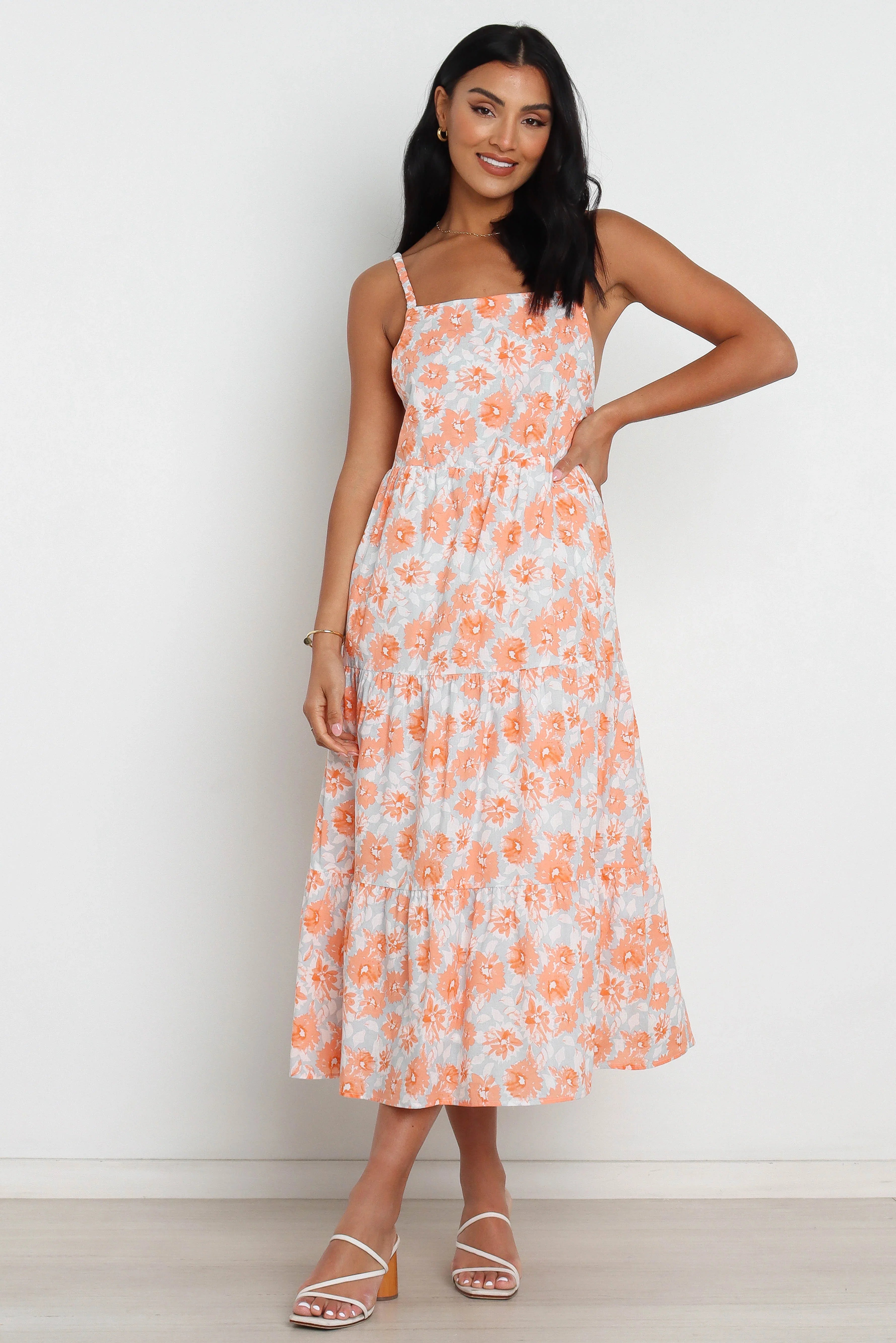 Tawo Dress Orange Floral