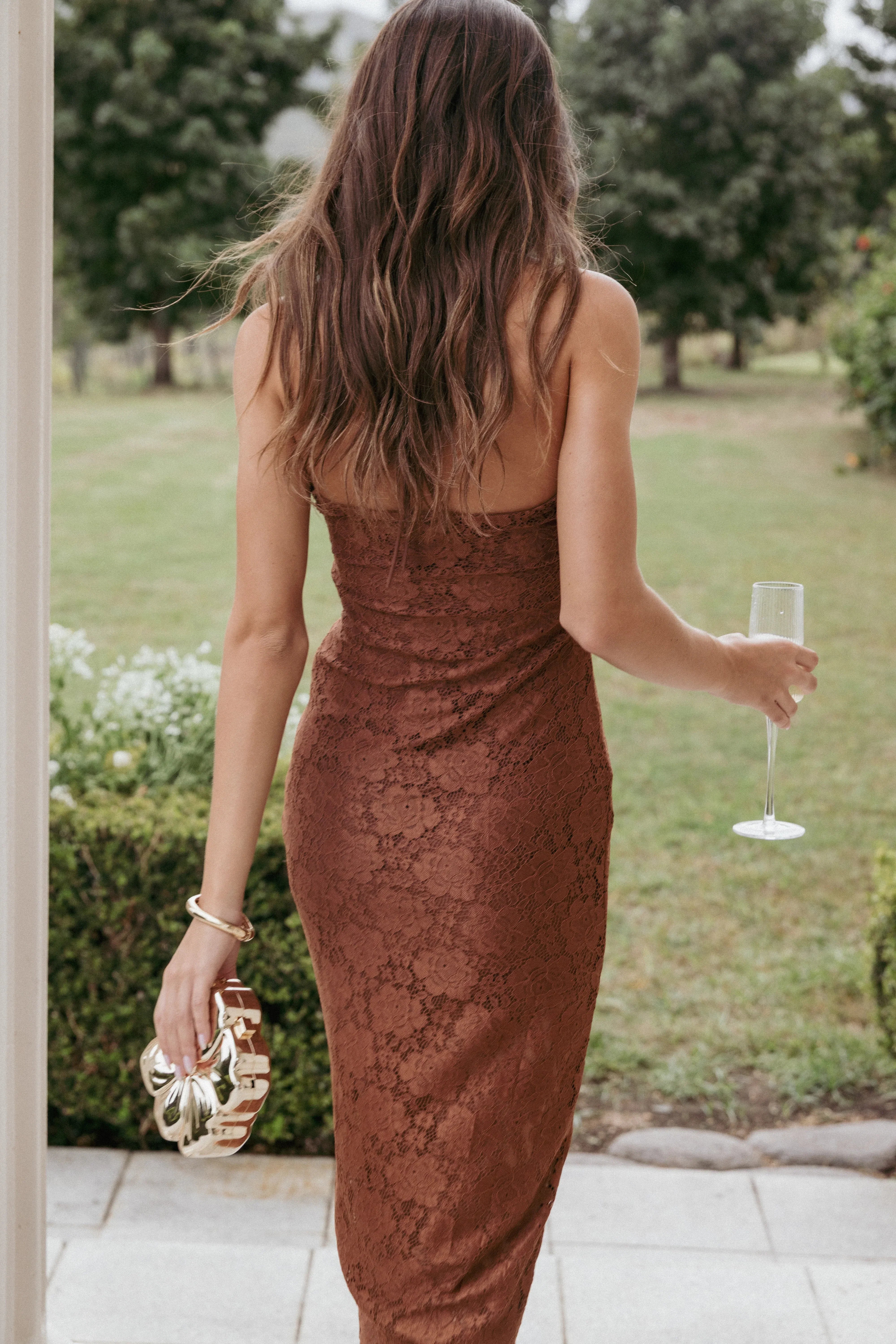 Tucker Midi Dress Brown
