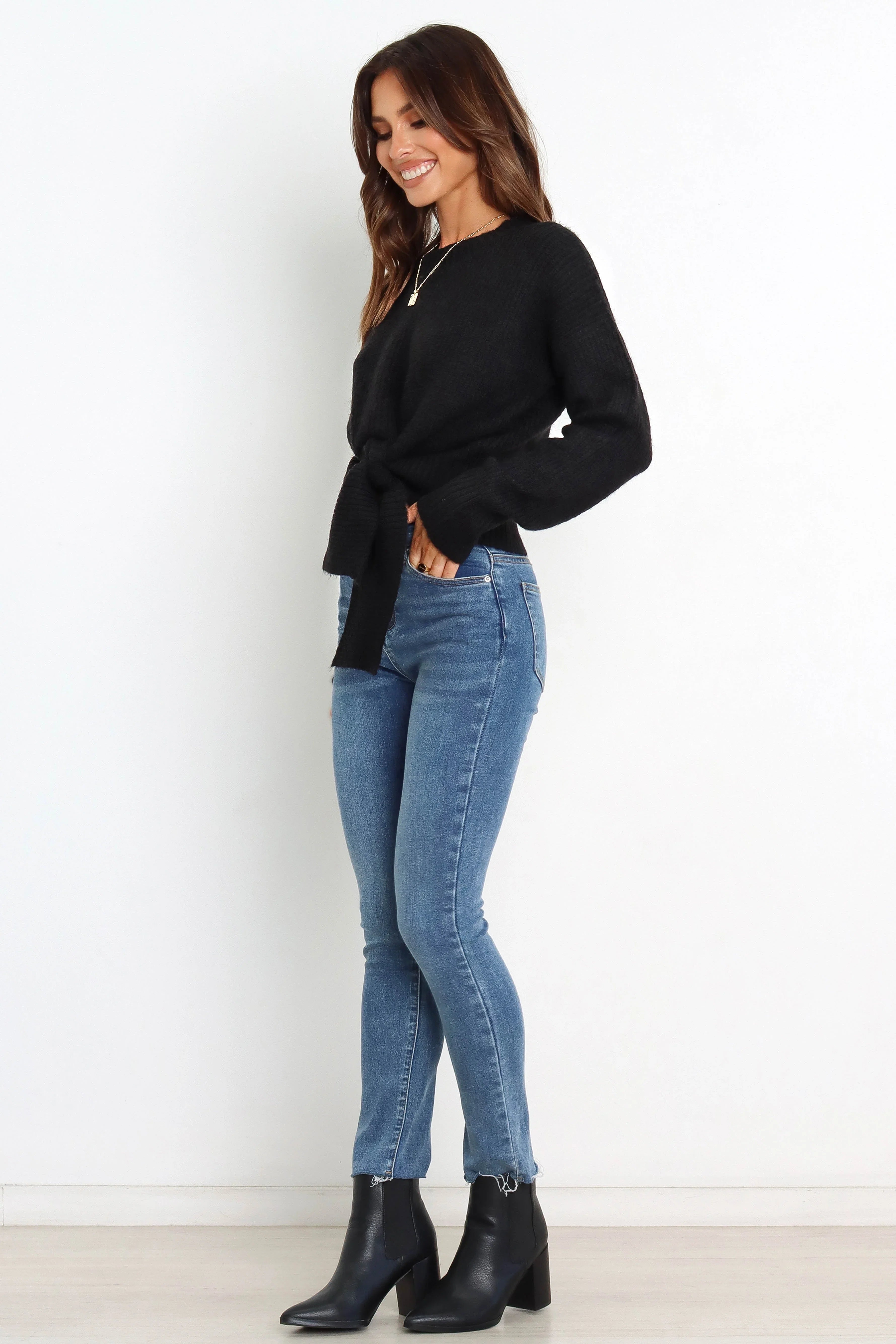 Captivate Knit Sweater Black