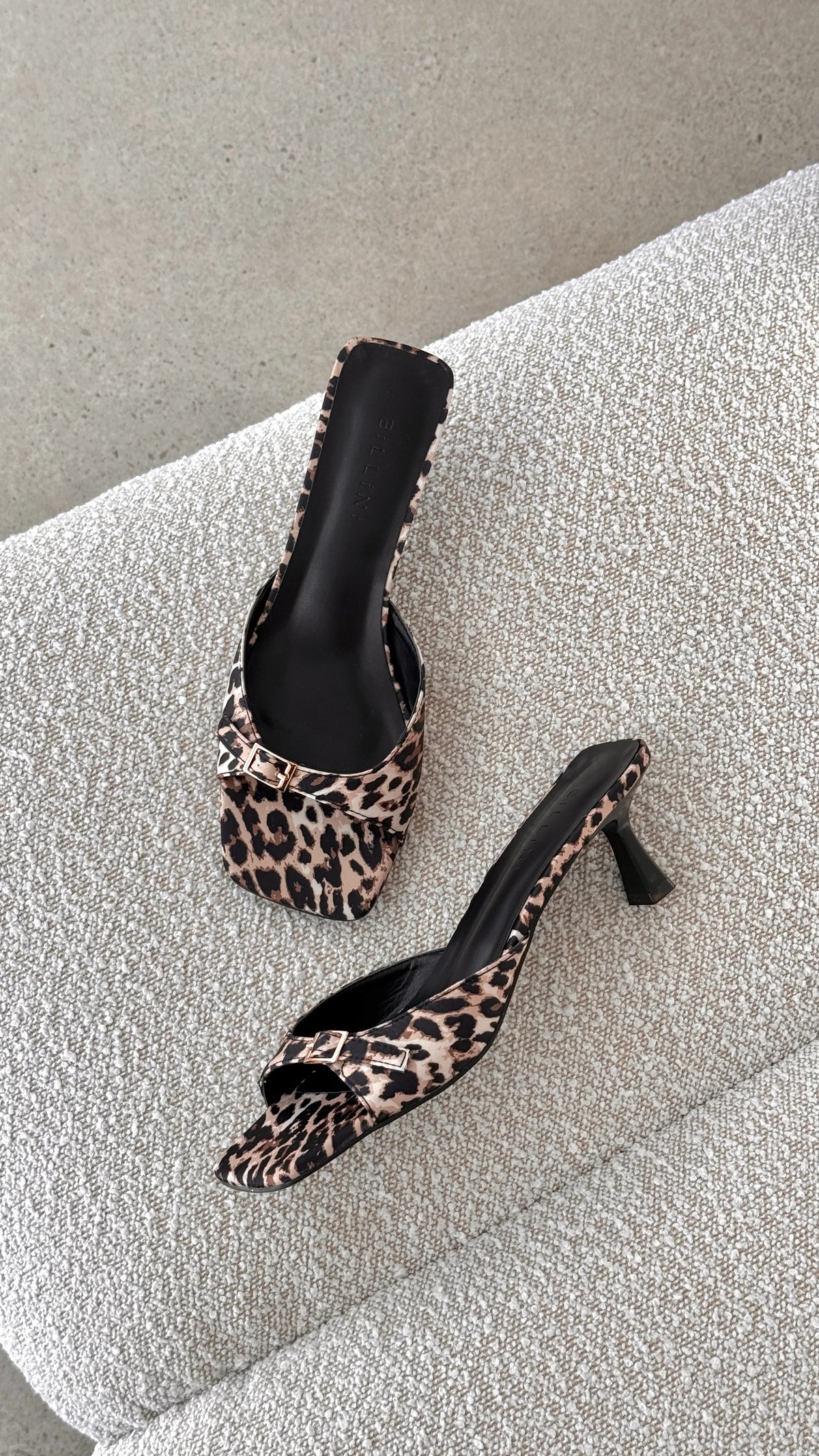 Tilden Heel Leopard Satin
