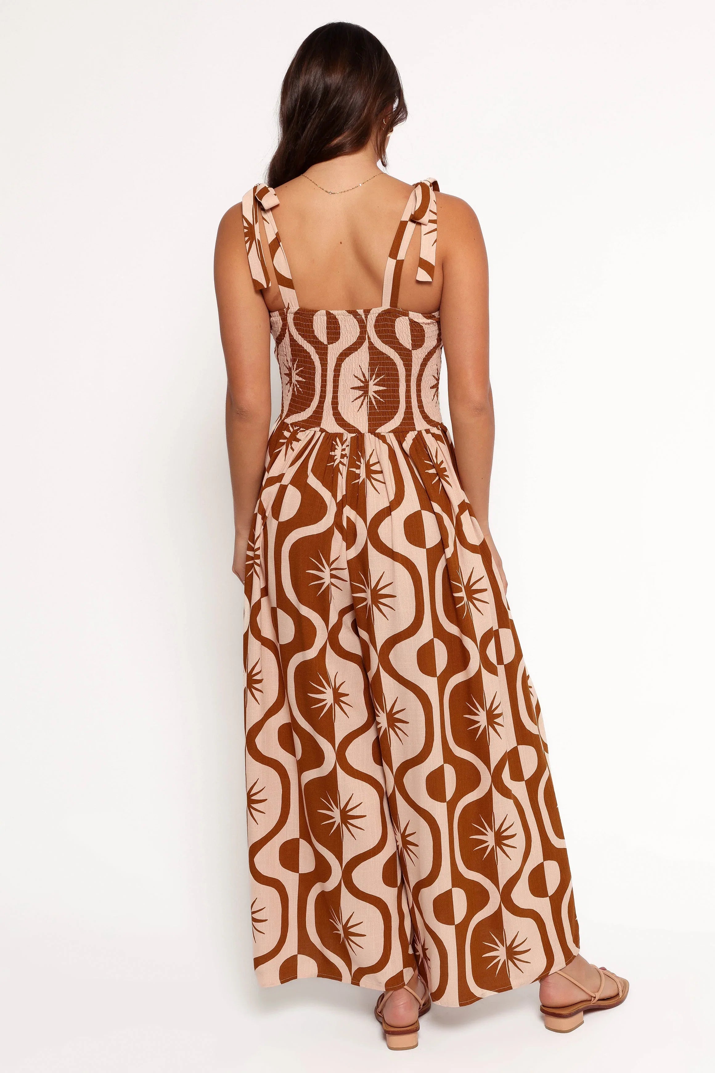 Ginelle Jumpsuit Tan Print