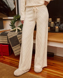 Eliah Knit Diamond Pattern Wide Leg Pants