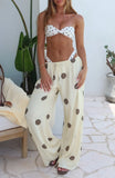 Tropic Muse Pants Cream Choc Polka Dot
