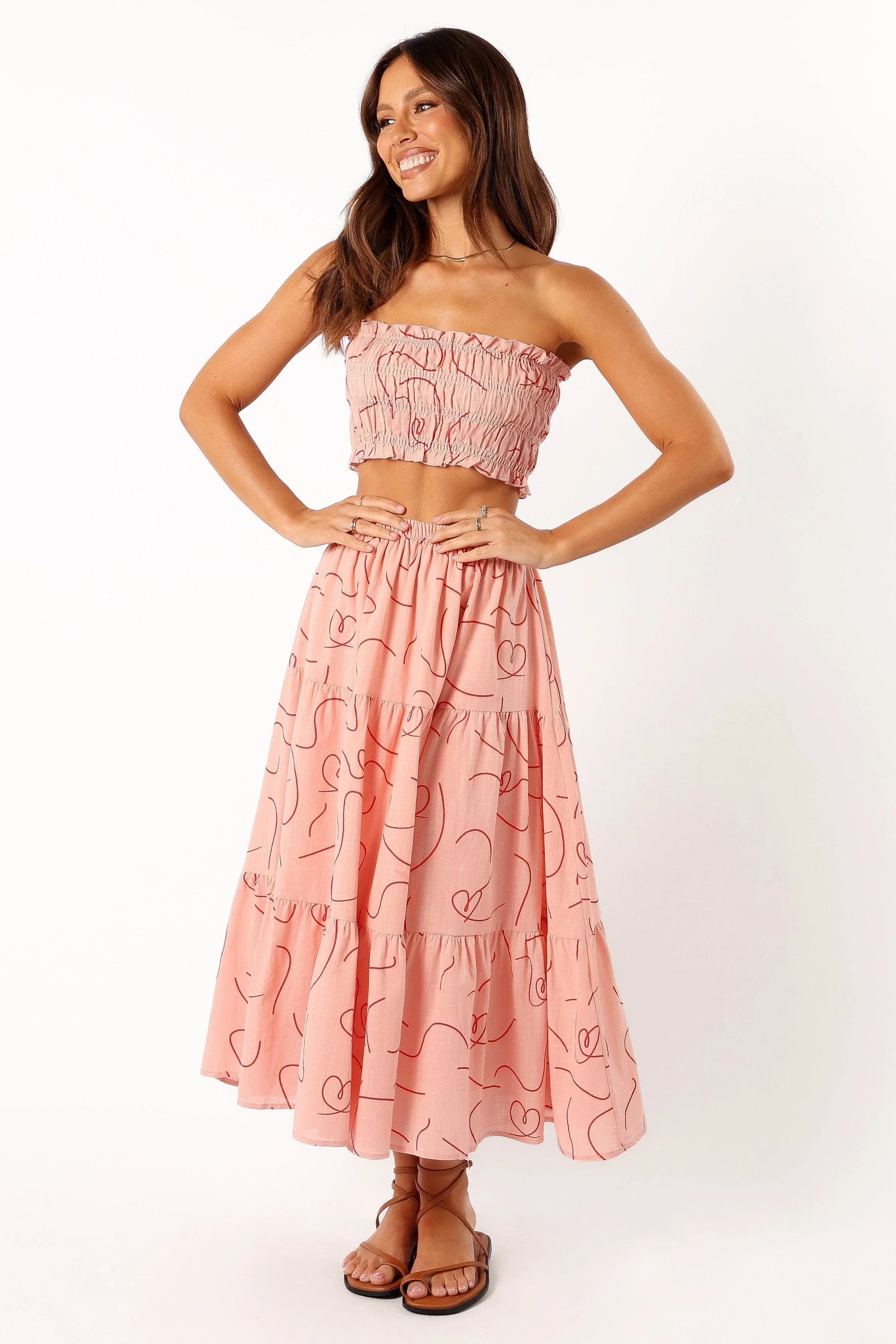 Francesca Two Piece Set Pink Swirl