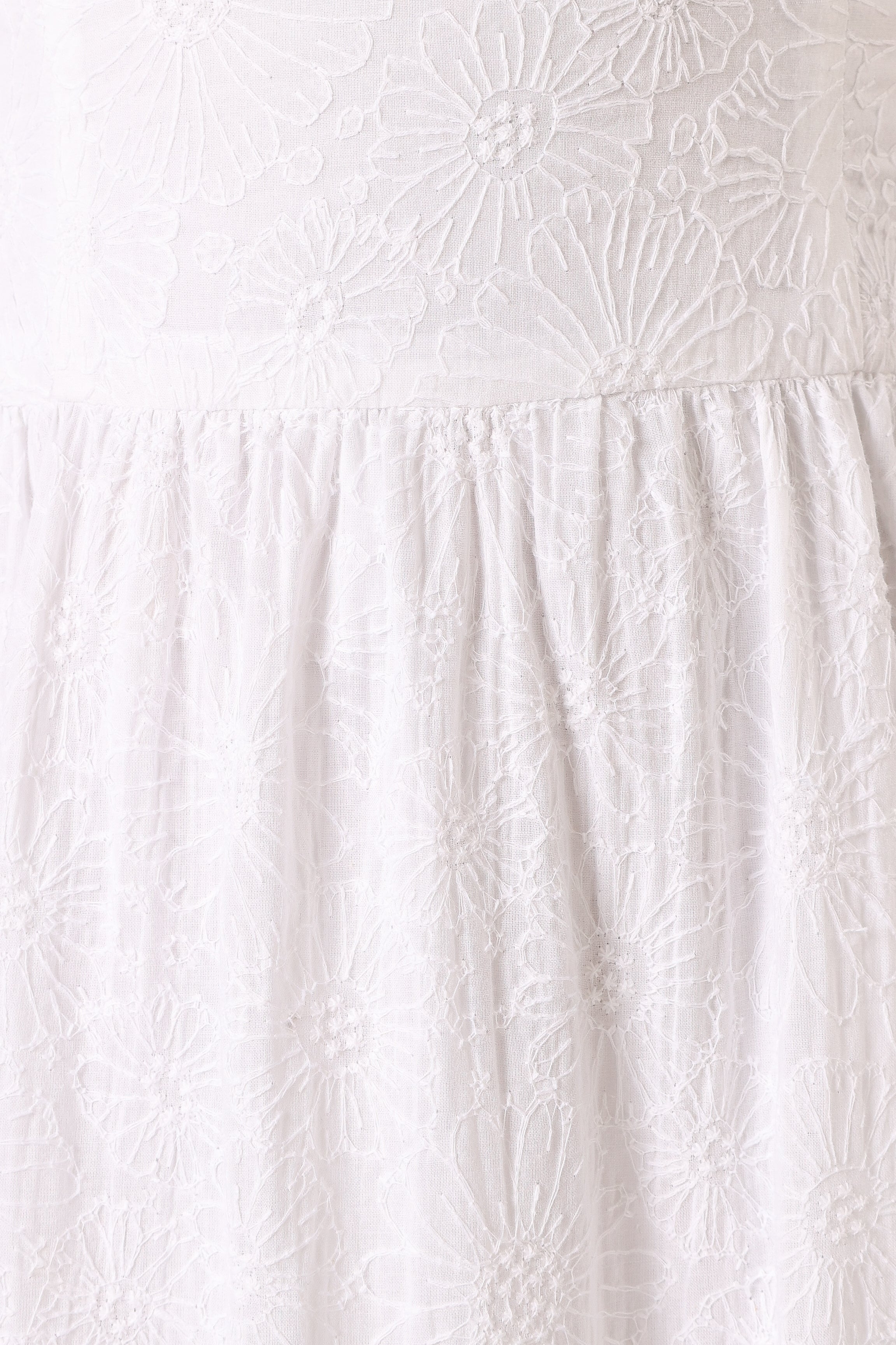 Florina Midi Dress White Floral