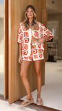 Chelsea Shorts Red Swirl