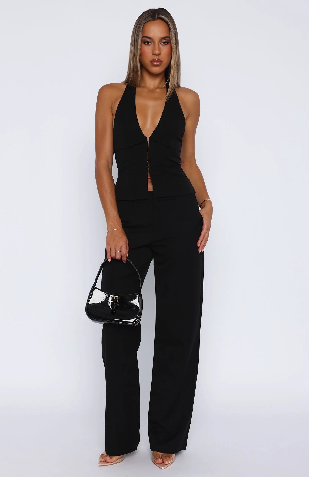 Only Acting Pants Black