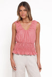 Lucilla Shirred Waist Top Petal Pink