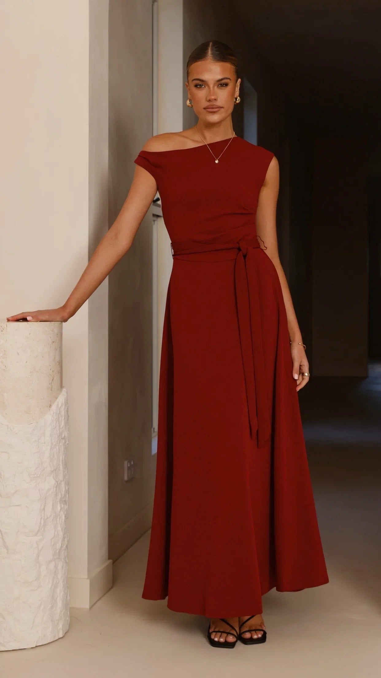 Gemma Maxi Dress Burgundy