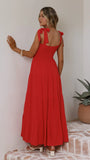 Carlina Tiered Maxi Dress Red