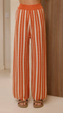 Layla Knit Wide Leg Pants Orange