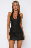 Holdin Me Back Mini Dress Black