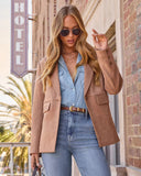 Cabernet Mood Suede Blazer